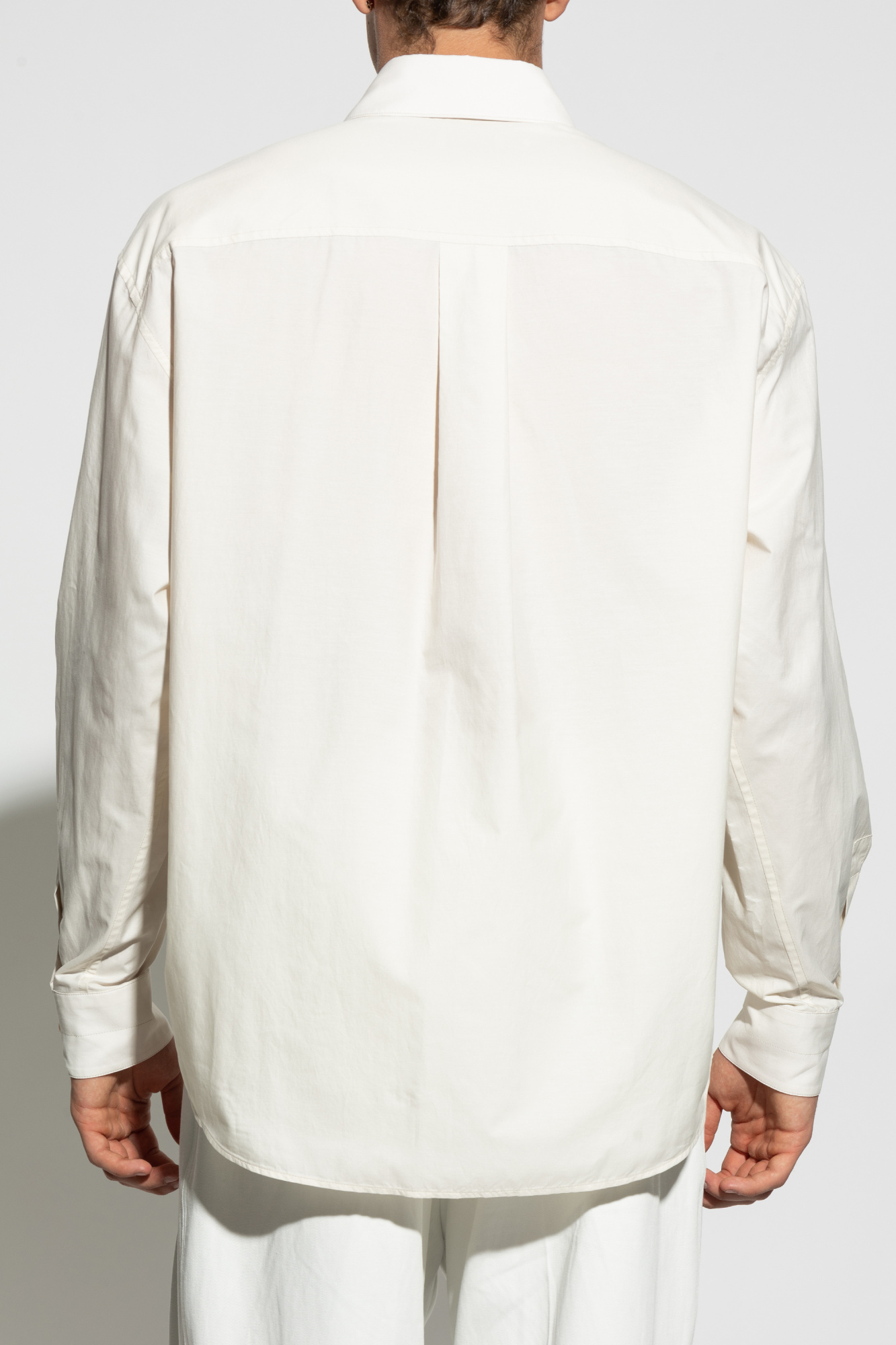 完売品】 MYNE CLOAK SHIRT/WHITE クロークシャツ